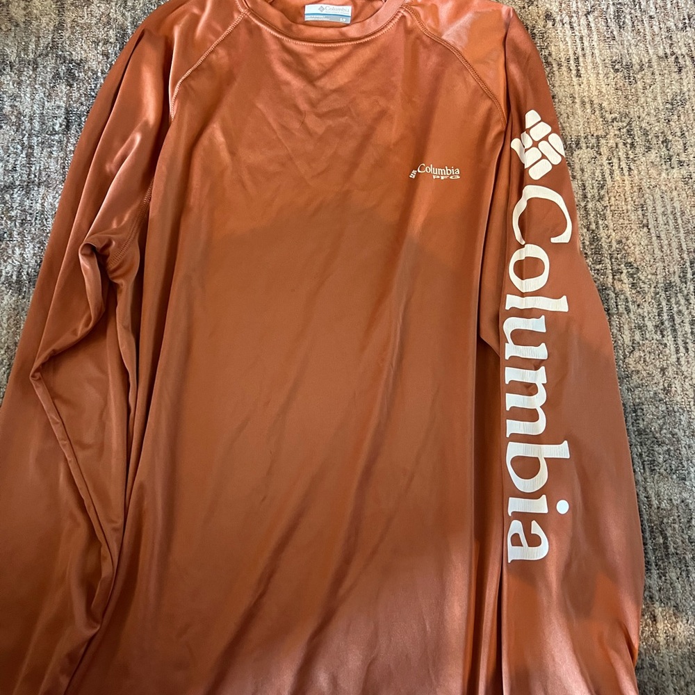 Columbia Rust Long Sleeve Performance Shirt